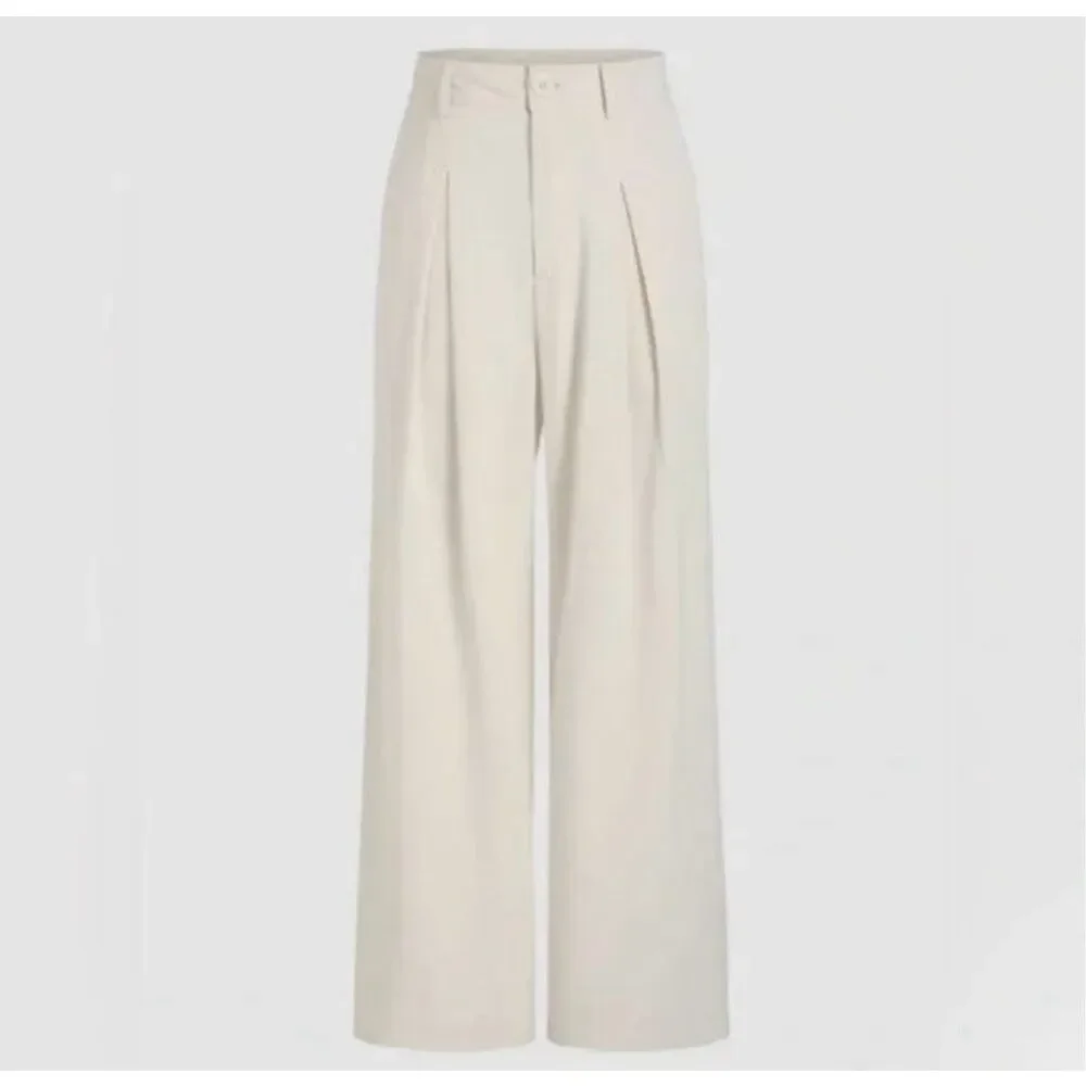Cider Cream Wide Leg High-Waisted Pants - Picture 1 of 6